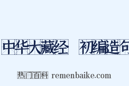 中华大藏经·初编造句是什么意思的图片